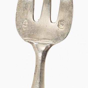 Alphonse Debain, ostrongafflar, 12 st, silver, Paris, Frankrike, 1883-1911.