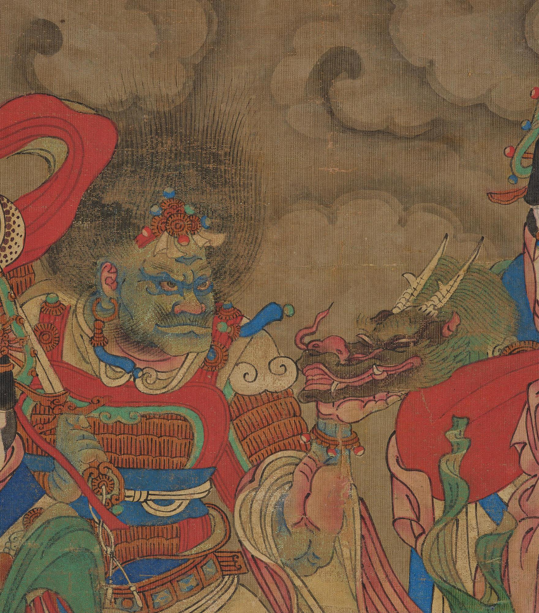 A Daoist painting of the lords and officials of hell by an anonymous artist, Qing dynasty, 18th/19th century.