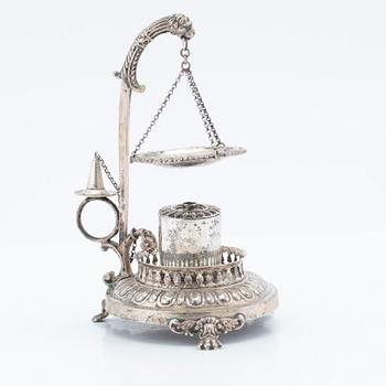 Parfymbrännare, silver, Gustav Möllenborg, Stockholm, 1839.