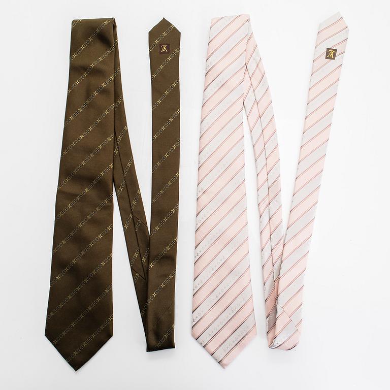 Louis Vuitton, four silk ties.