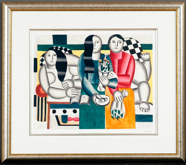 Fernand Léger, WOMEN WITH A  BUNCH OF FLOWERS.