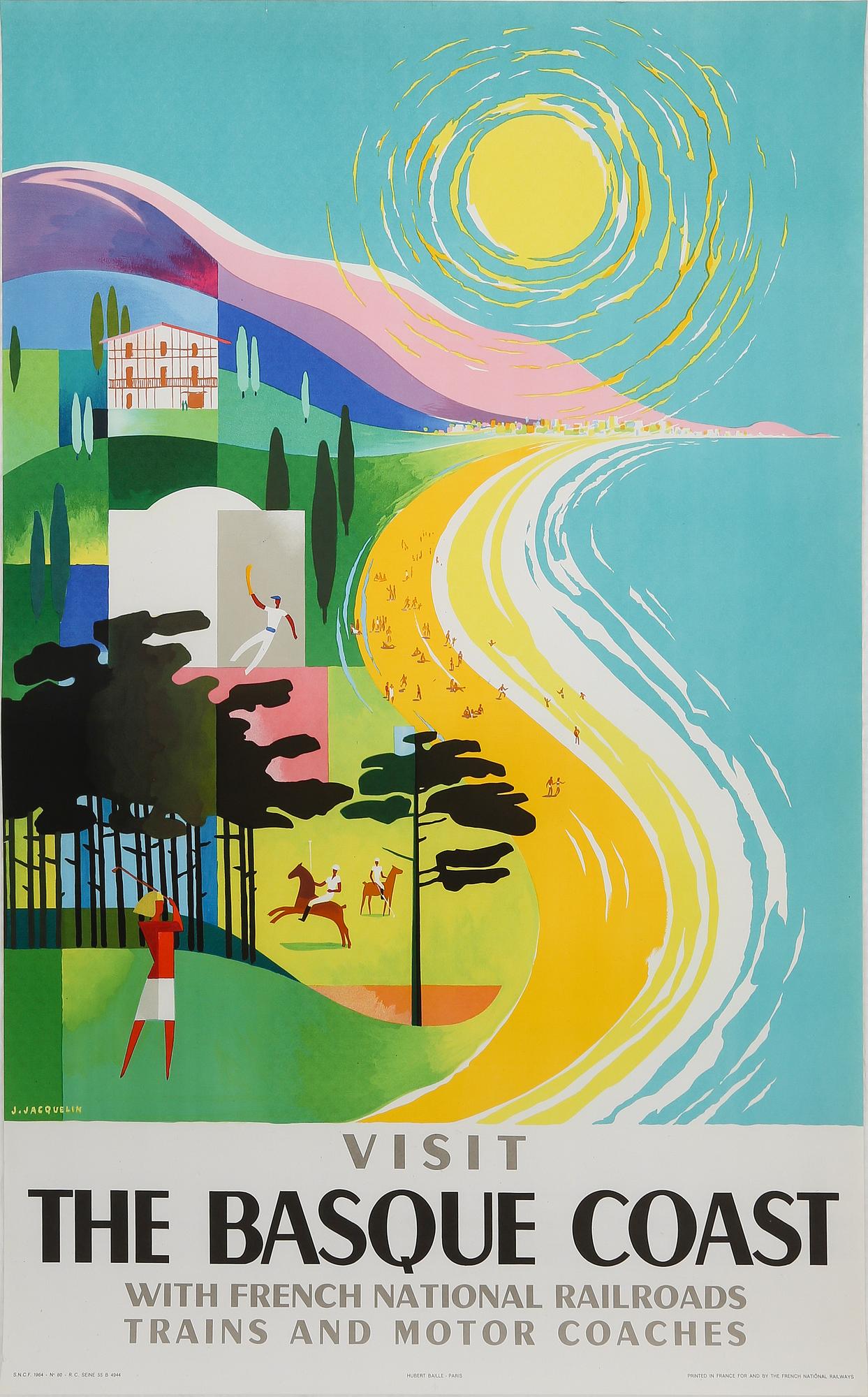 BERNARD VILLEMOT SAMT JEAN JACQUELIN, färglitografiska affischer, Hubert Baille, Paris 1964 och 1968.