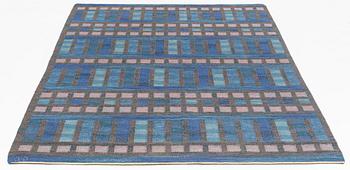 Judith Johansson, a carpet, "Arild", flat weave, ca 248 x 170 cm. Signed JJ.