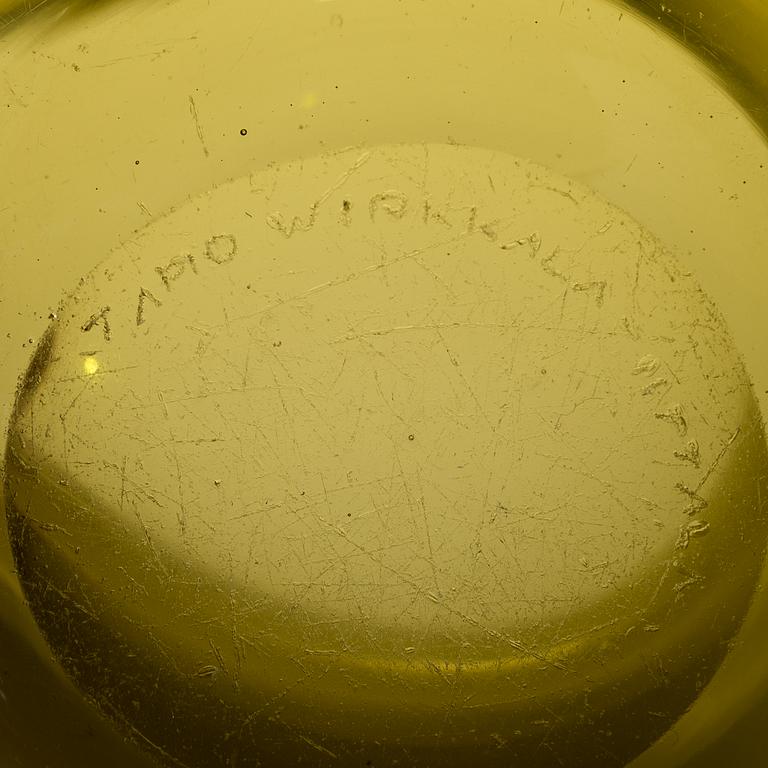 TAPIO WIRKKALA, A glass bowl, signed Tapio Wirkkala Iittala.