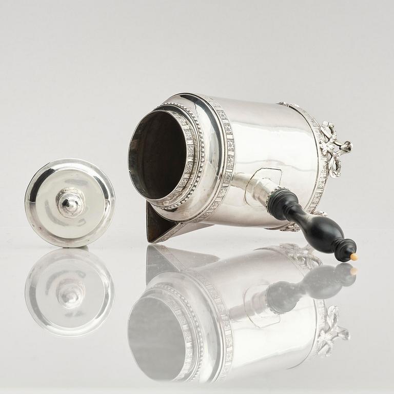 A Swedish 18th century silver milk jug, mark of Anders Hjulström, Köping 1791.