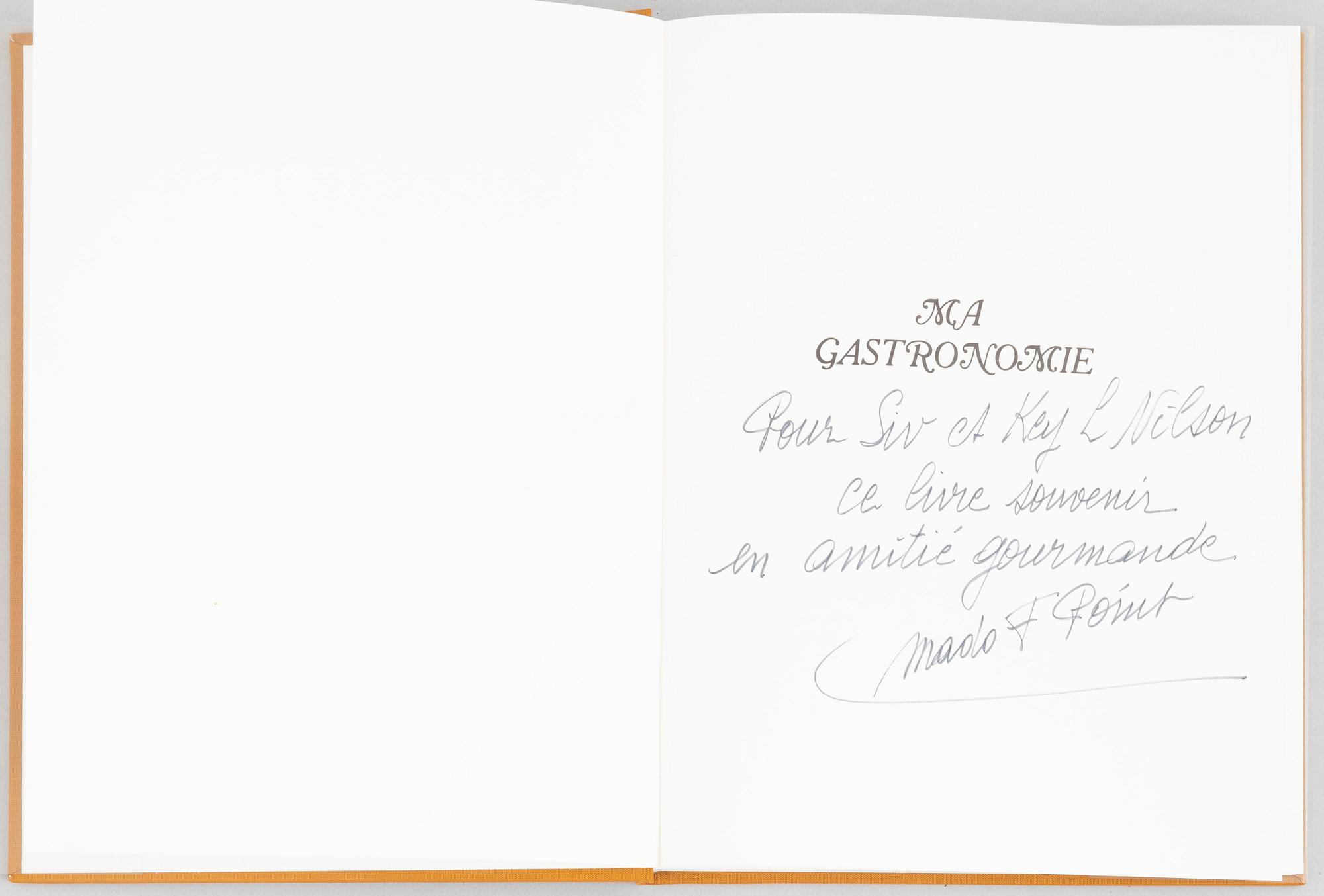 Books and menus of French gastronomy.