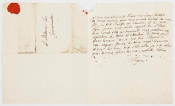 DROTTNING LOVISA ULRIKA (1720-1782), brev, egenhändigt signerat.