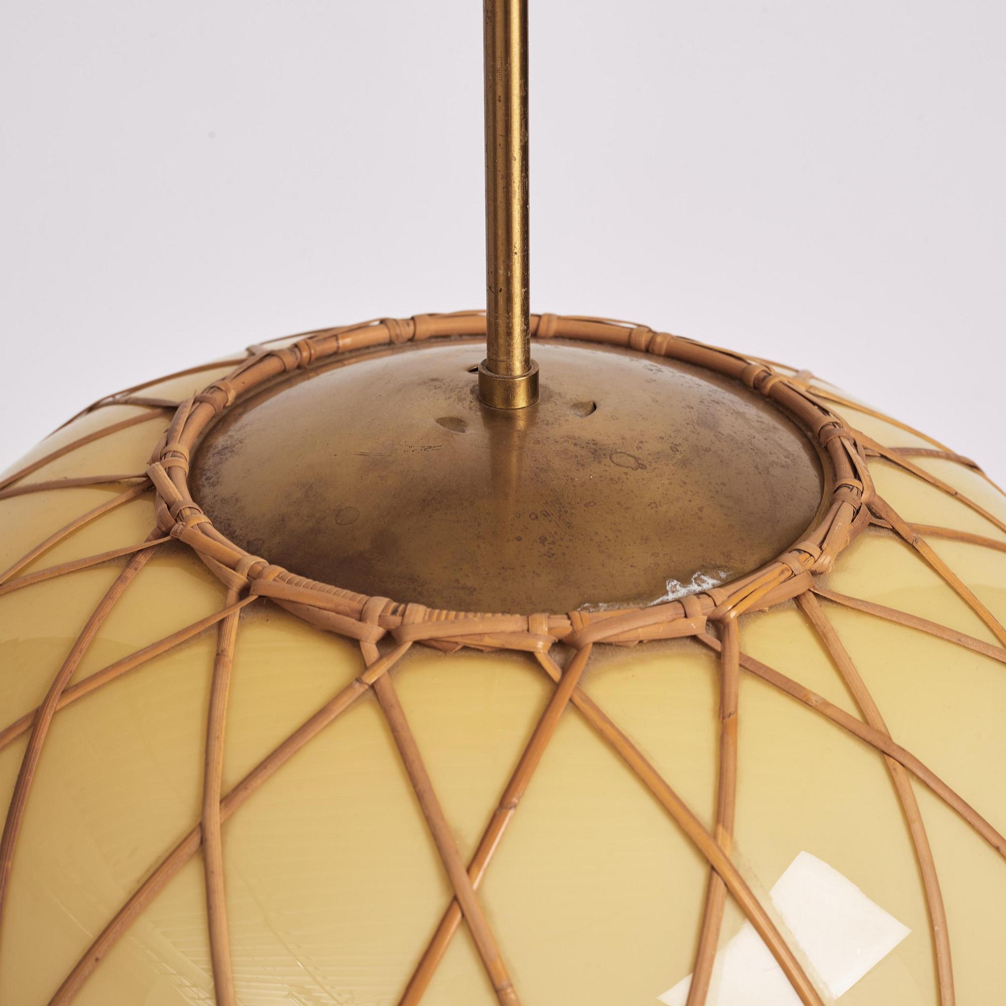Harald Notini, taklampor, ett par, modell "11555", Arvid Böhlmarks Lampfabrik, Stockholm, 1940-tal.