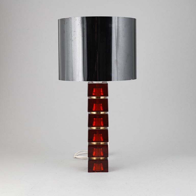 Carl Fagerlund, Orrefors, Bordslampa, 1970-tal.