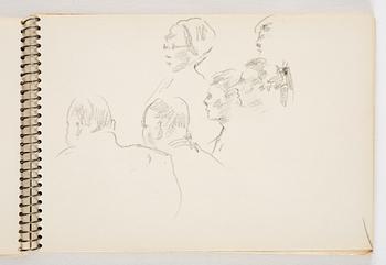 Lotte Laserstein, 4 skissböcker med blyertsteckningar.