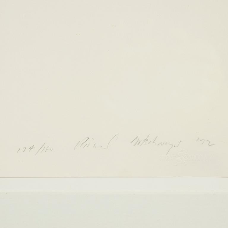 Richard Artschwager, litografi, signerad, numrerad 174/180 och daterad '72.