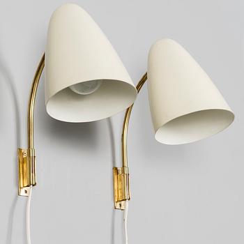 LISA JOHANSSON-PAPE, A PAIR OF WALL LIGHTS. Orno, model 3054. 1950s.