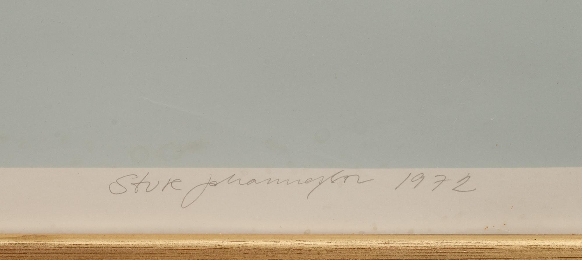 STURE JOHANNESSON, färglitografi, signerad, numrerad 11/65 och daterad 1973.