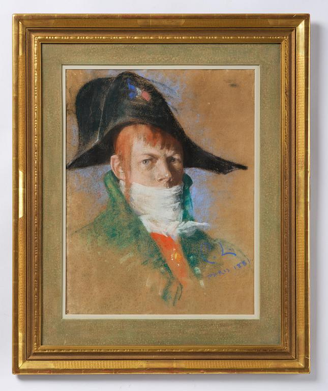 Carl Larsson, "Tyst protest / Carl Larsson som Napoleon" ("Quiet protest / Carl Larsson as Napoleon").