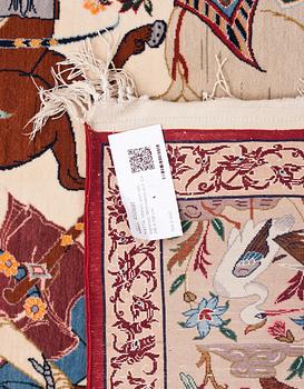 MATTA, Isfahan, part silk, signerad, 1900-talets slut. Ca 218 X 156 cm.