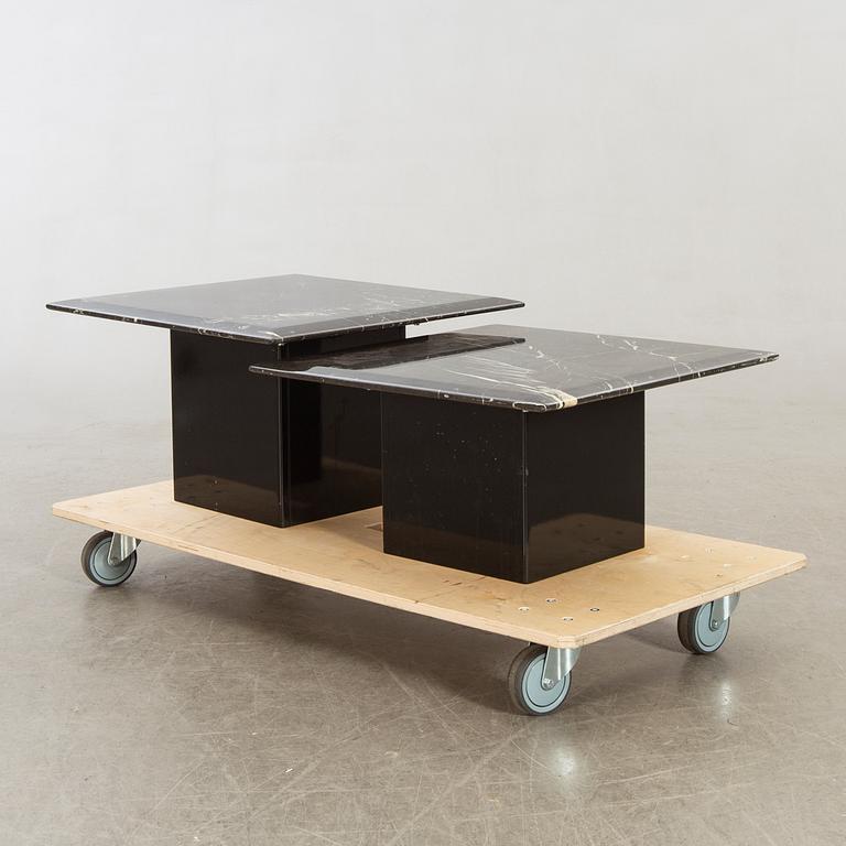 Satsbord, 2 delar, marmor, 1990-tal.