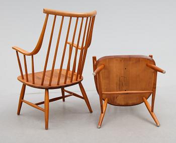 KARMSTOLAR, 1 par, "Grandessa", Lena Larsson, Nässjö stolfabrik, 1900-talets andra hälft.