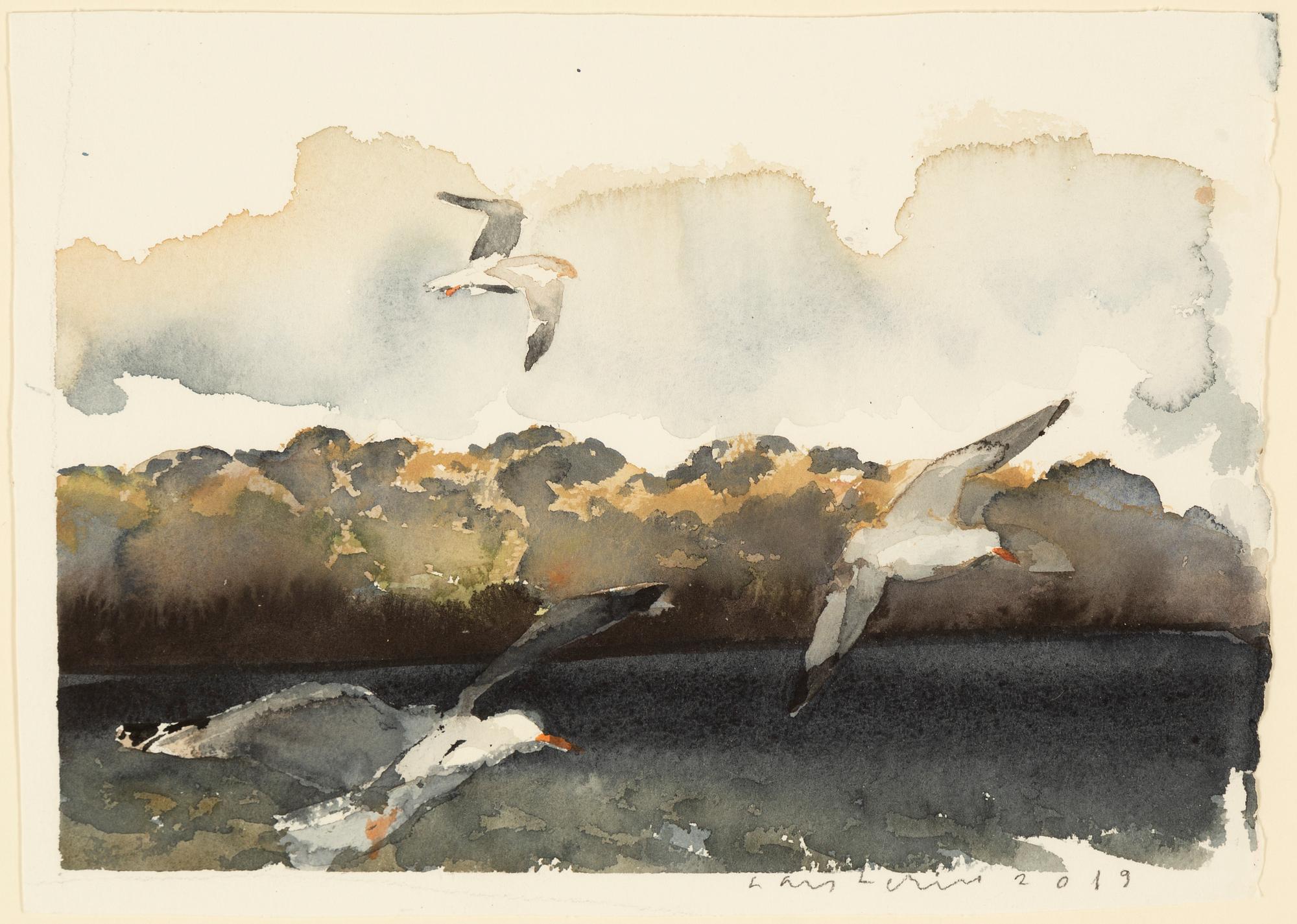 Lars Lerin, watercolour, signed Lars Lerin and dated 2019.