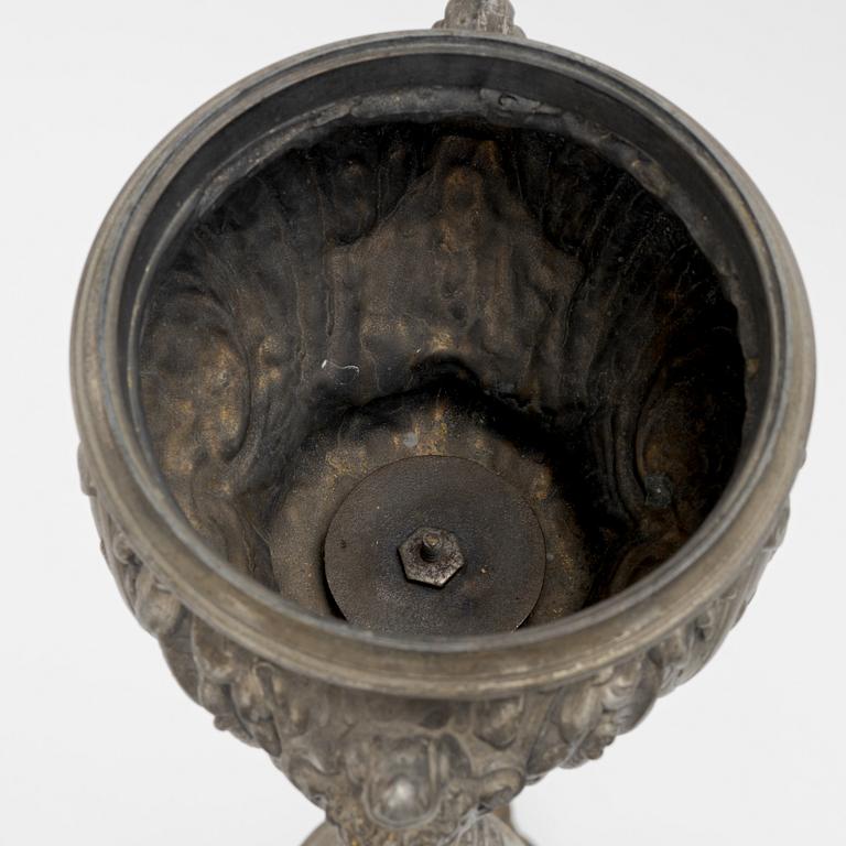 Floor oil lamp, circa 1900.