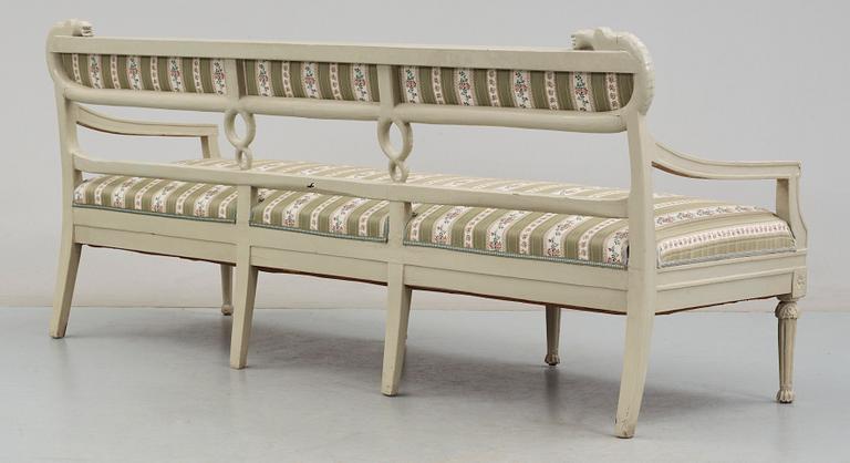 A Swedish early 19th century eleven piece suite comprising 1 sofa, 2 armchairs and 8 chairs, by J. Andersson.