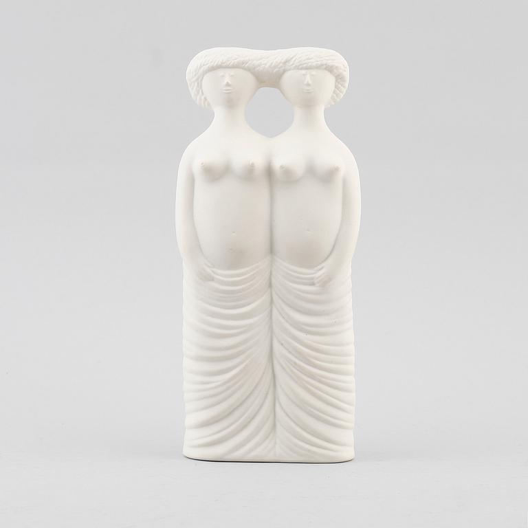 FIGUR, parian, "Tvillingarna", ur serien Figurin, Stig Lindberg, Gustavsberg.