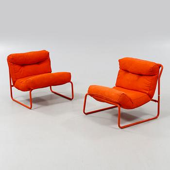 A pair of lounge chairs by Gillis Lundgren for Ikea, model "Pixi", 1970s.