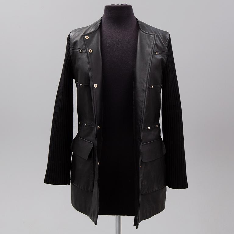 Valentino, leather jacket, size 10.