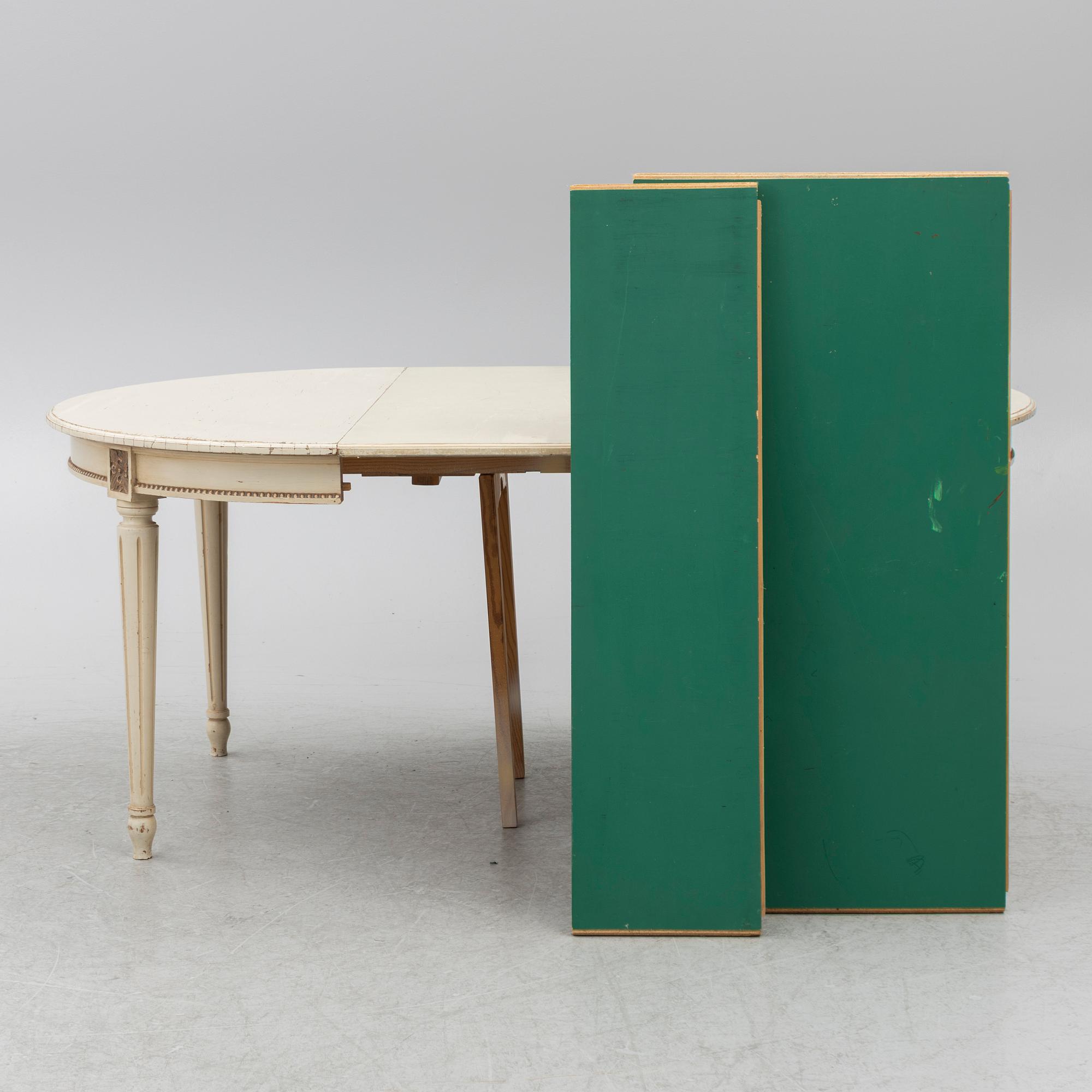 Dining table, Gustavian style, mid-20th century.