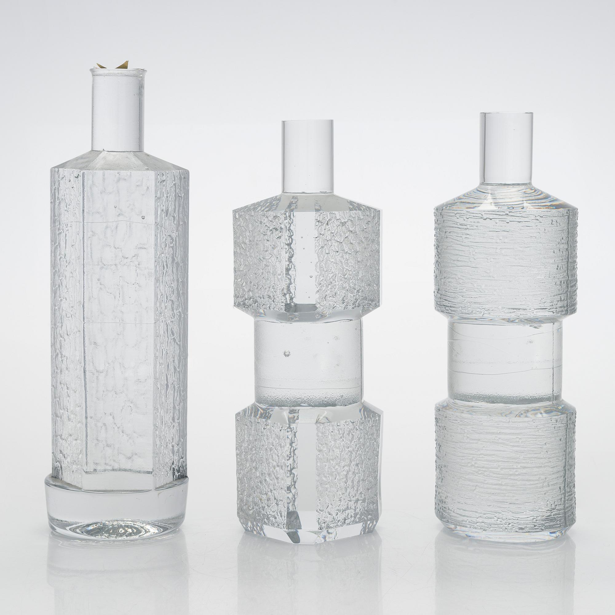 Timo Sarpaneva, a set of six prototypes signed Original Design Timo Sarpaneva 1976 Iittala.