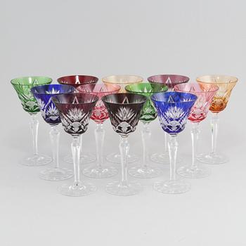 VINGLAS, 12 st, glas, 1900-tal.