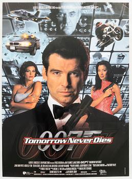 A Swedish movie poster James Bond  "Tomorrow Never Dies" 1995.