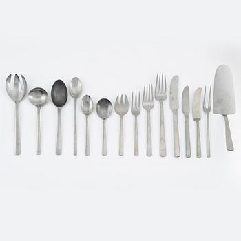 Kay Bojesen, bestick, 81 delar, rostfritt stål, "Grand Prix", Stainless Motala verkstad, 1900-talets andra hälft,Sverige.