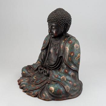 Buddha, cloissoné och brons. Troligen Kina, 1900-tal.