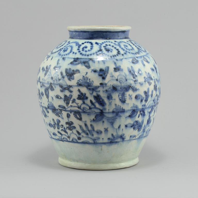 KRUKA, porslin, troligen sydasien, 1800-tal.