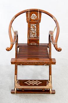 Armchairs, a pair, China, late 20th century/early 21st century.