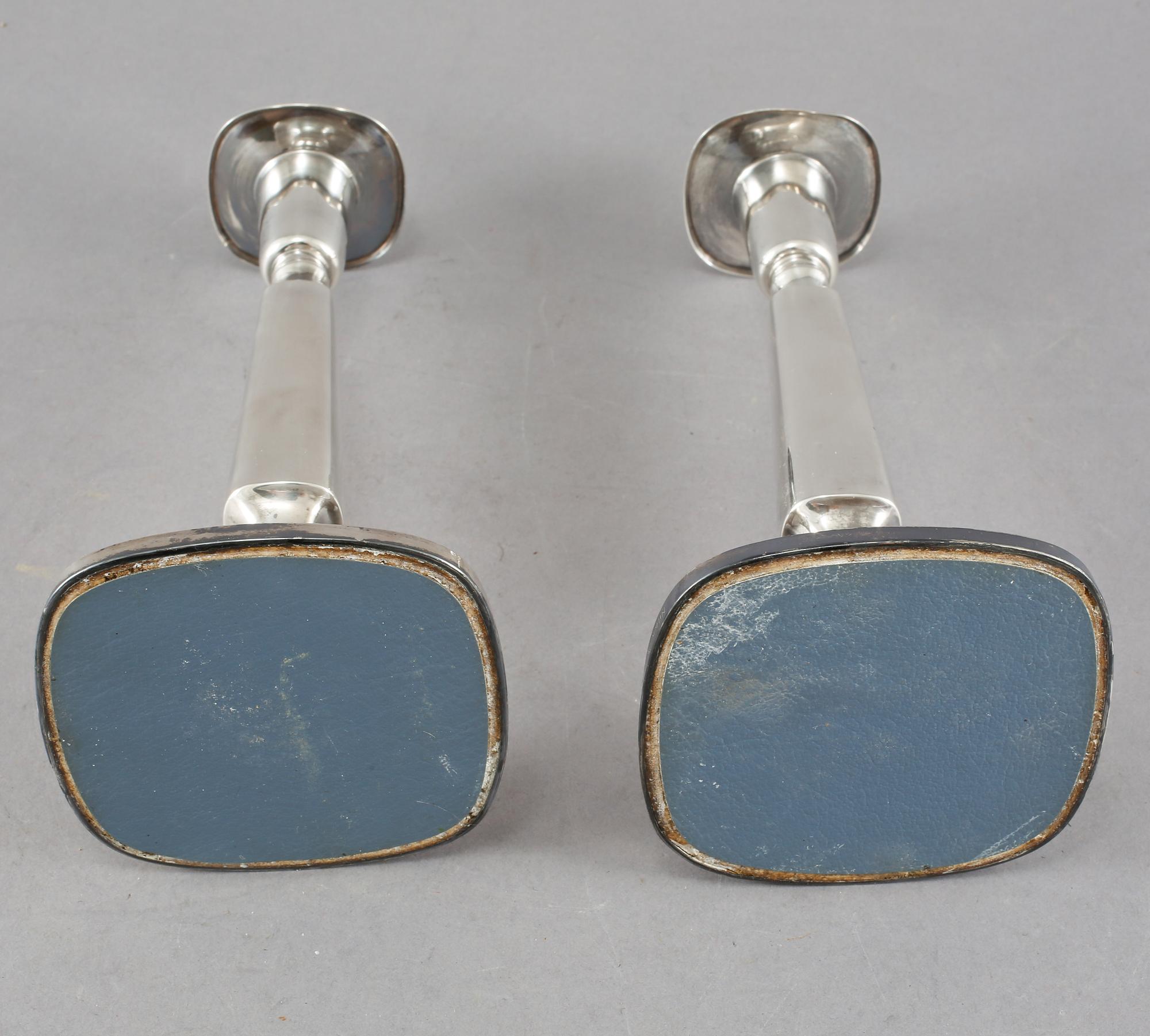 LJUSSTAKAR, ett par, silver, Tore Eldh, K & EC, Göteborg, 1962.