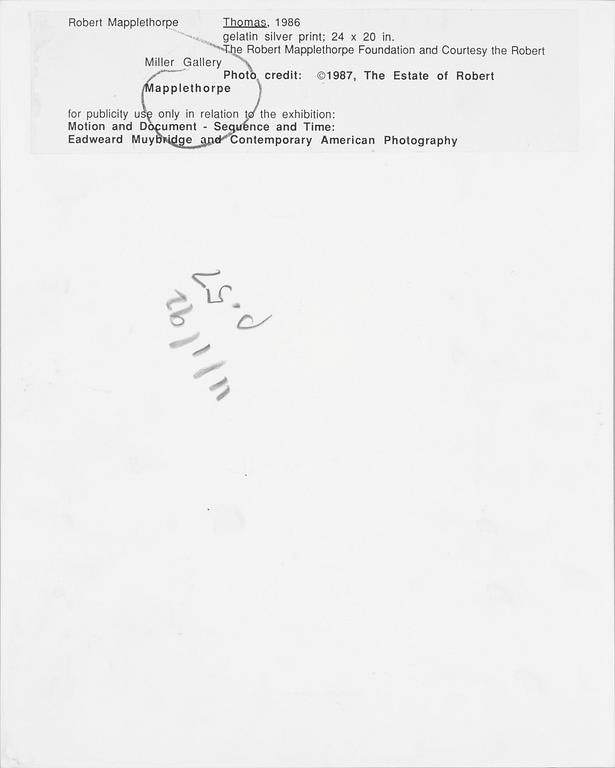 ROBERT MAPPLETHORPE, pressfotografi, silver gelatin på s.k. RC-papper, 1987.