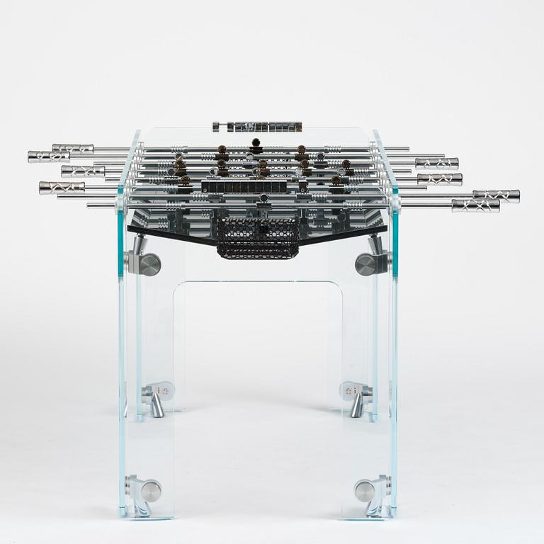 Adriano Design, foosball table, "Cristallino Classic", Teckell, Italy.