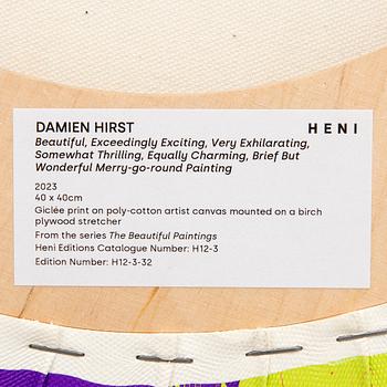 Damien Hirst, "Beautiful, Exceedingly Exciting, Very Exhilarating, Somewhat Thrilling, Equally Charming, Brief But Wonderful Merry-Go-Round Painting", from "The Beautiful Paintings".