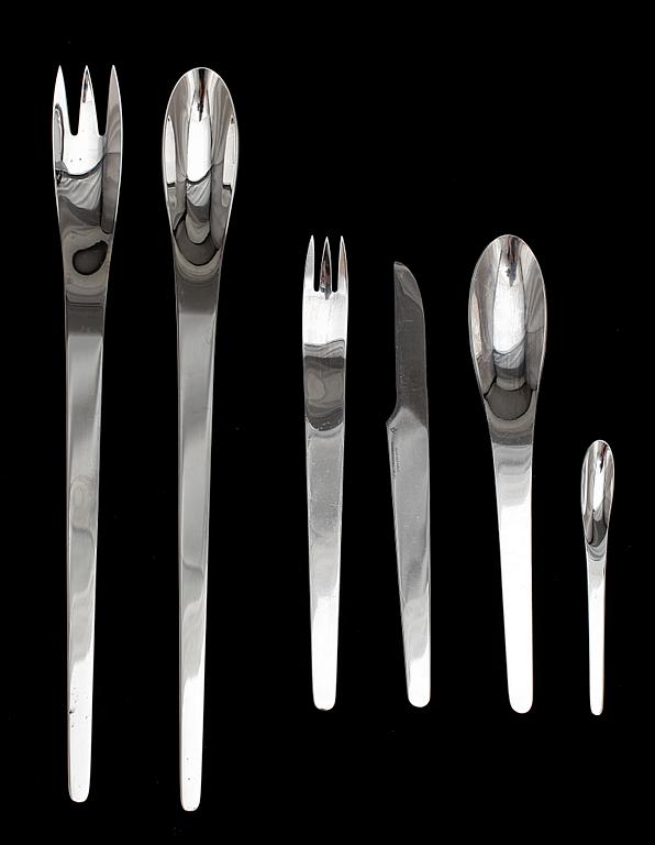 BESTICKSERVIS, 50 delar, "AJ-bestick" rostfritt stål, Georg Jensen, Danmark 1900/2000-tal.