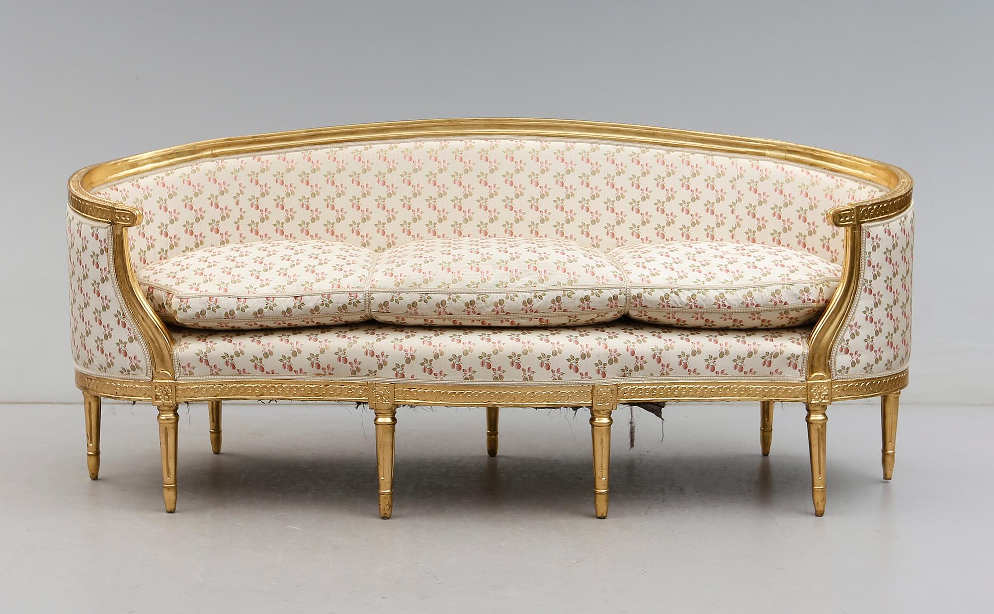 SOFFA, gustaviansk, 1700-talets andra hälft.