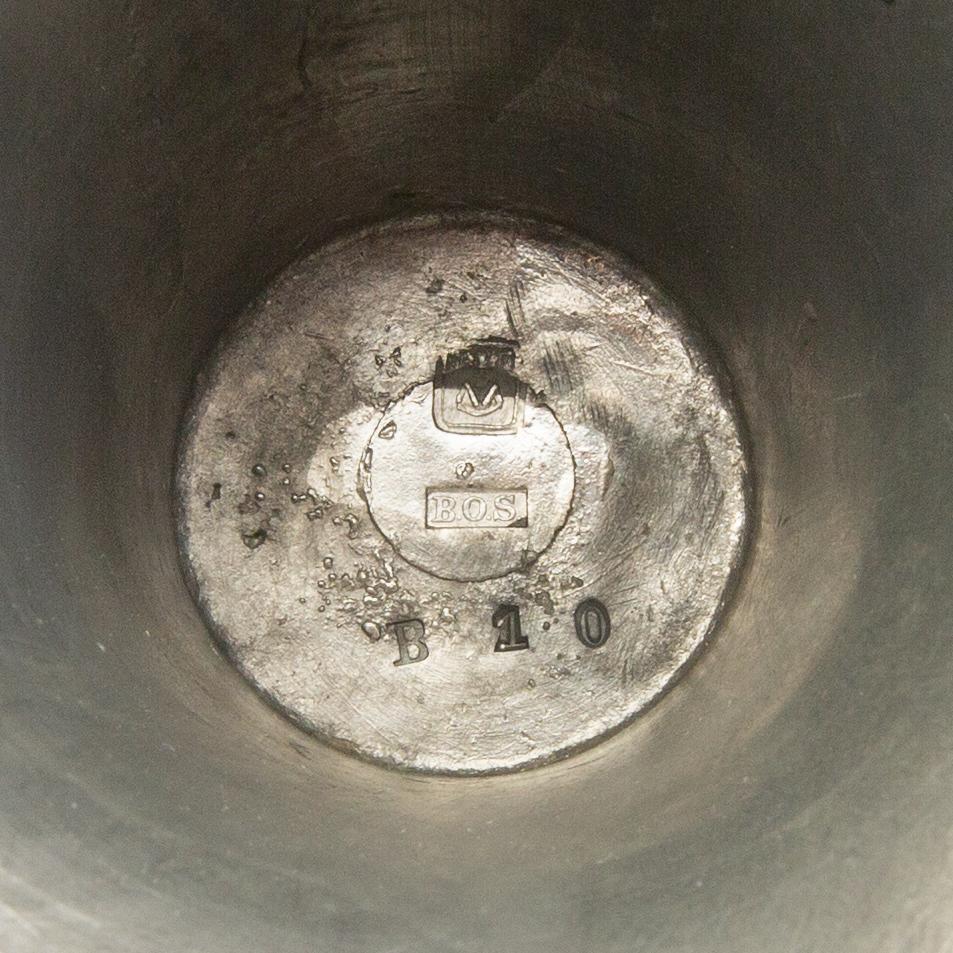 Berndt Oscar Santesson, candlesticks 4 pcs late 19th century tin.