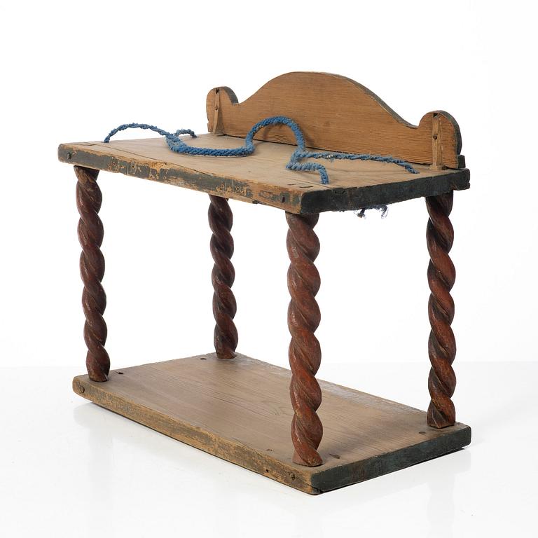 Shelf, Folk art, Jämtland. 19th century. Marked BOD.