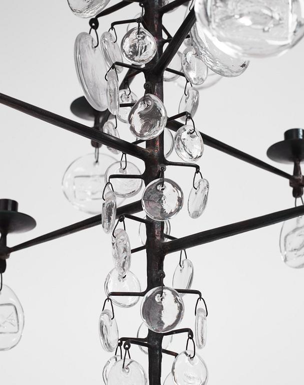 Erik Höglund, an eleven light chandelier, Boda, Sweden, probably 1960-70s.