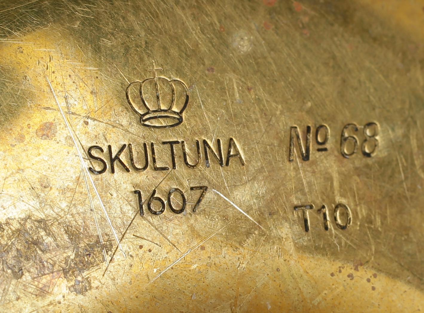 LJUSSTAKAR, 3 st, mässing. Skultuna, 1900-talets andra hälft.