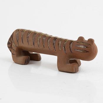 Lisa Larson, a 'Tiger' figurine from the series 'Afrika'. Gustavsberg 1965–1975, signed Prov LL.