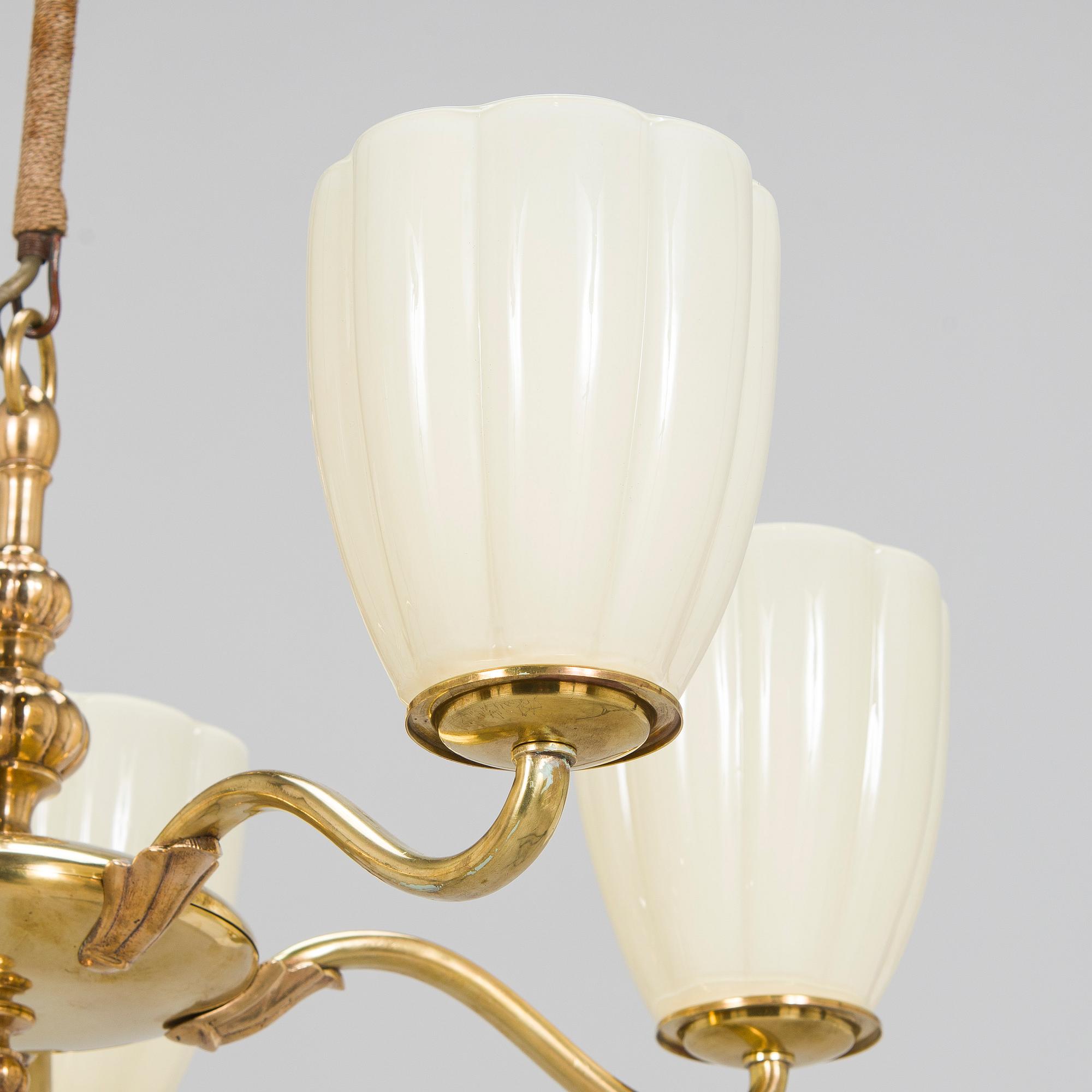 Paavo Tynell, taklampa, modell 1420/5, Taito, 1930-tal.