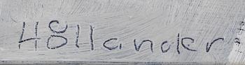 GUNNAR HÅLLANDER, olja på pannå. Sign.