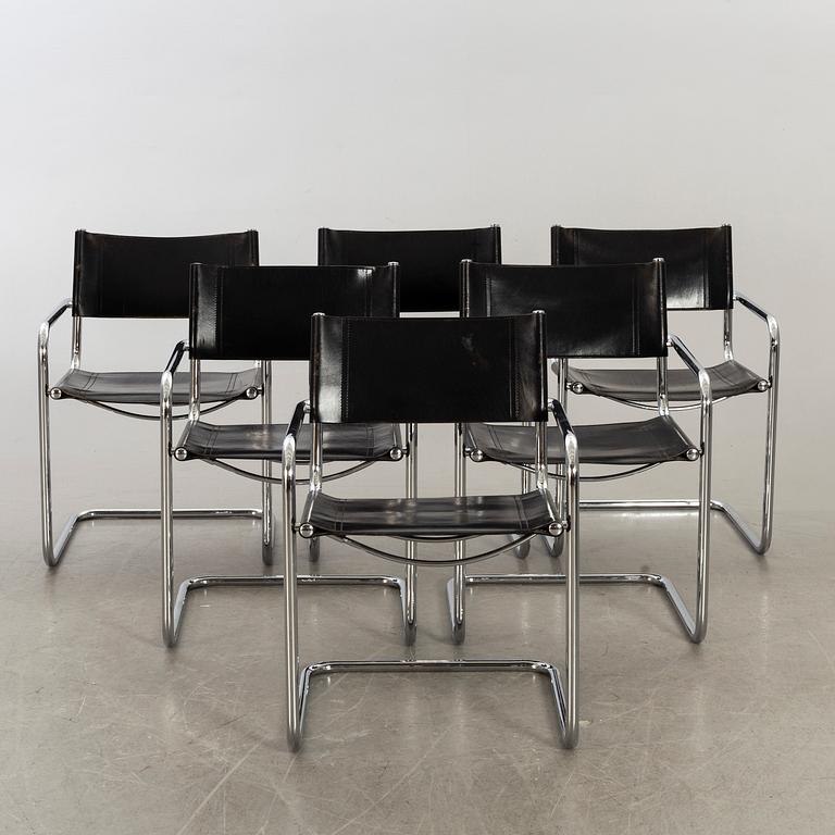 A Set of six armchairs later part of the 20th century.