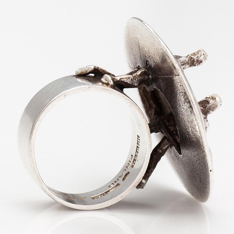 Björn Weckström, Ring "Galatisk dans", sterling silver. Lapponia 1973.